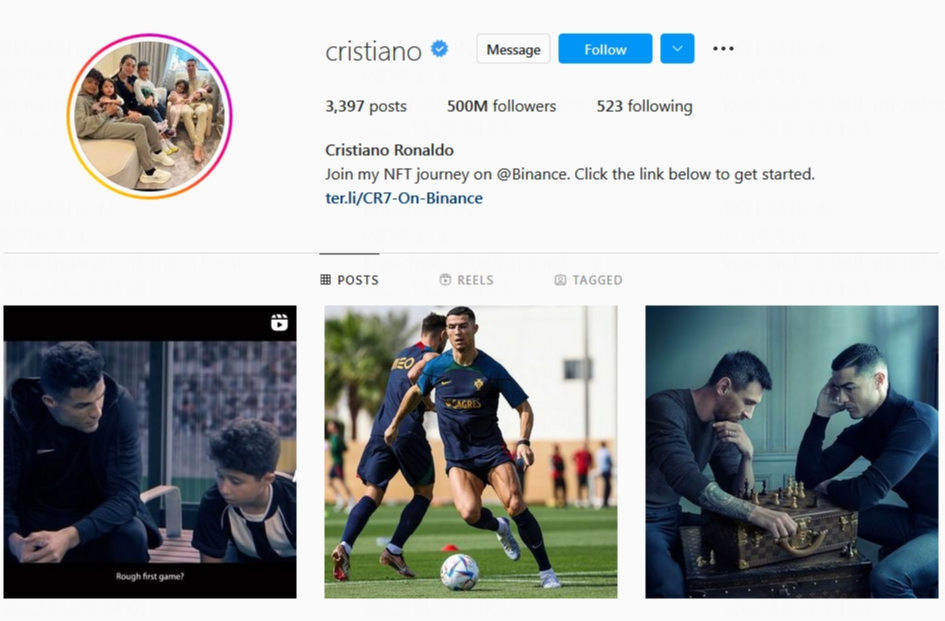 Криштиану Роналду первым набрал в&nbsp;Instagram 500 млн подписчиков