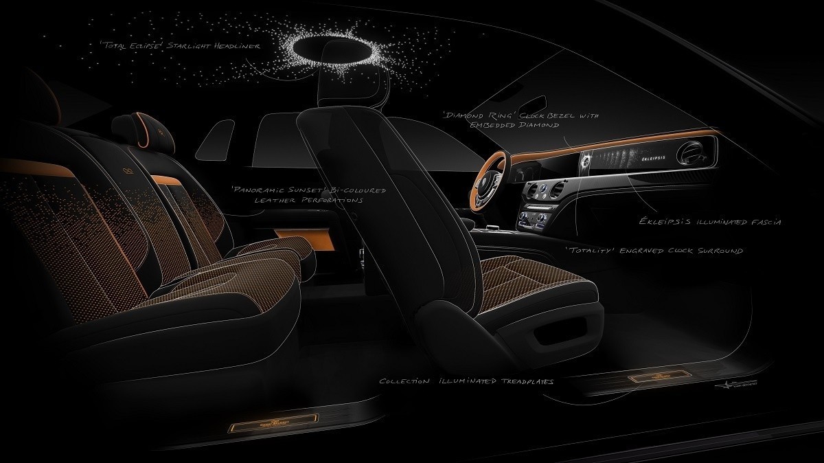 Rolls-Royce показал седан Ghost в стиле лунного затмения: всего 25 авто и анимация в салоне