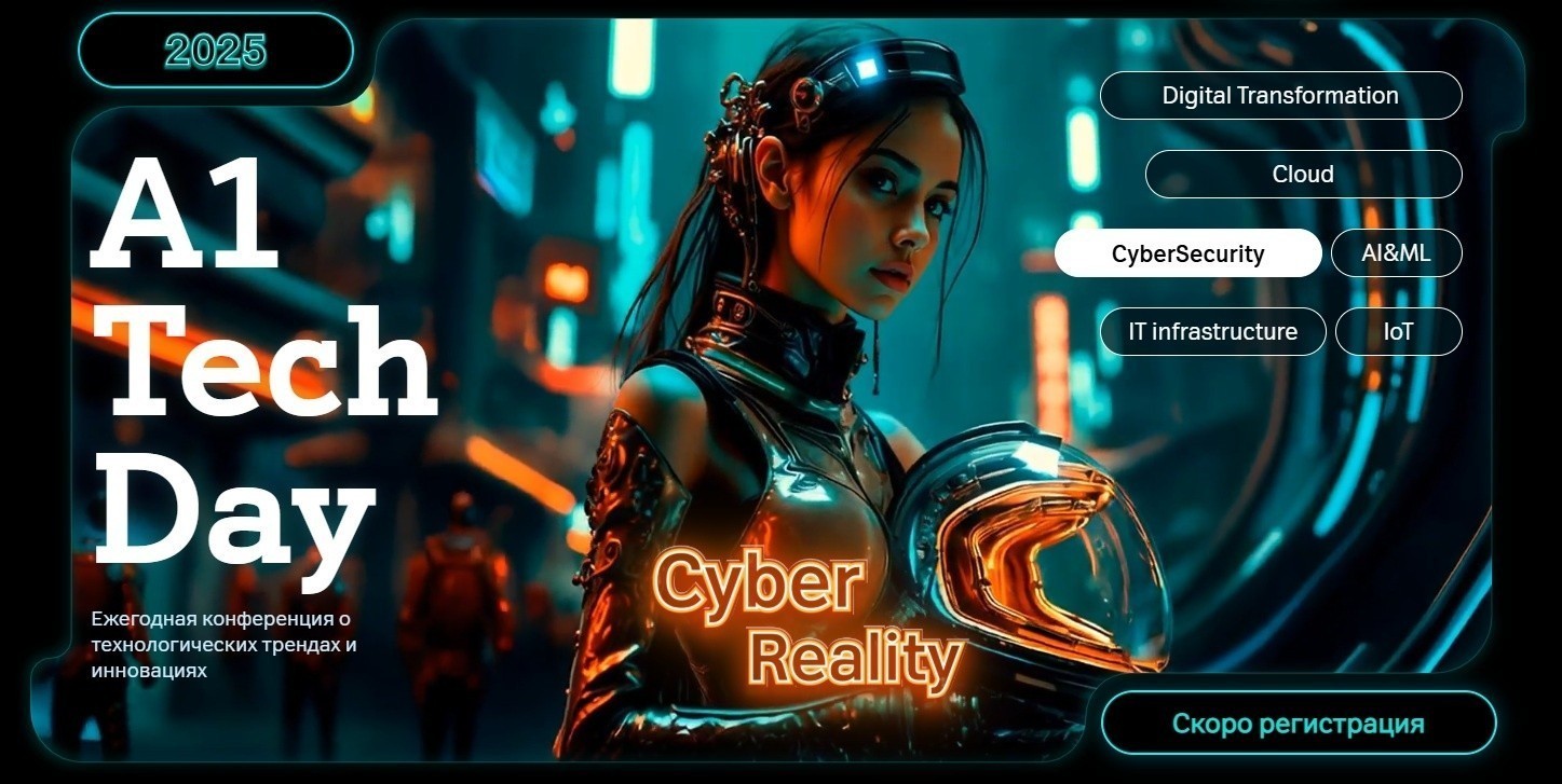 Cyber Reality в&nbsp;Минске: 25&nbsp;ноября состоится ежегодная конференция А1&nbsp;Tech Day