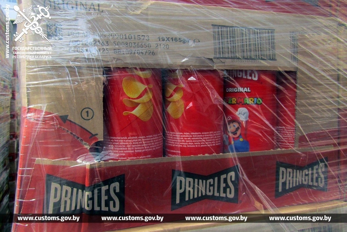 В Беларусь хотели провезти партию чипсов Pringles по заниженной в 5 раз стоимости