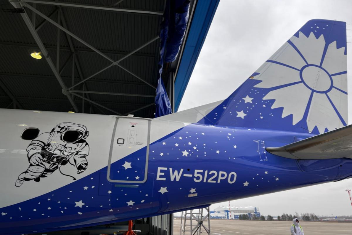 Belavia показала специальную ливрею на самолете по случаю полета белоруски в космос
