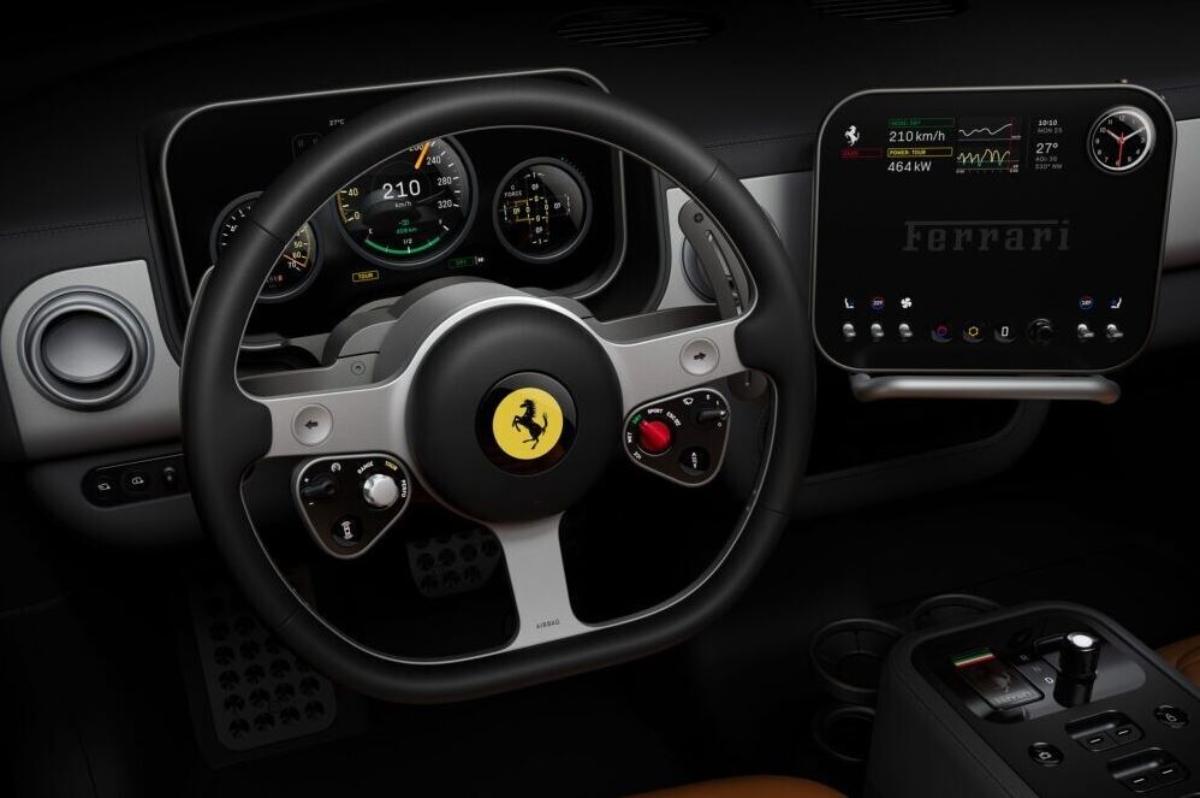 Ferrari показала, как будет выглядеть внутри ее первый электрокар