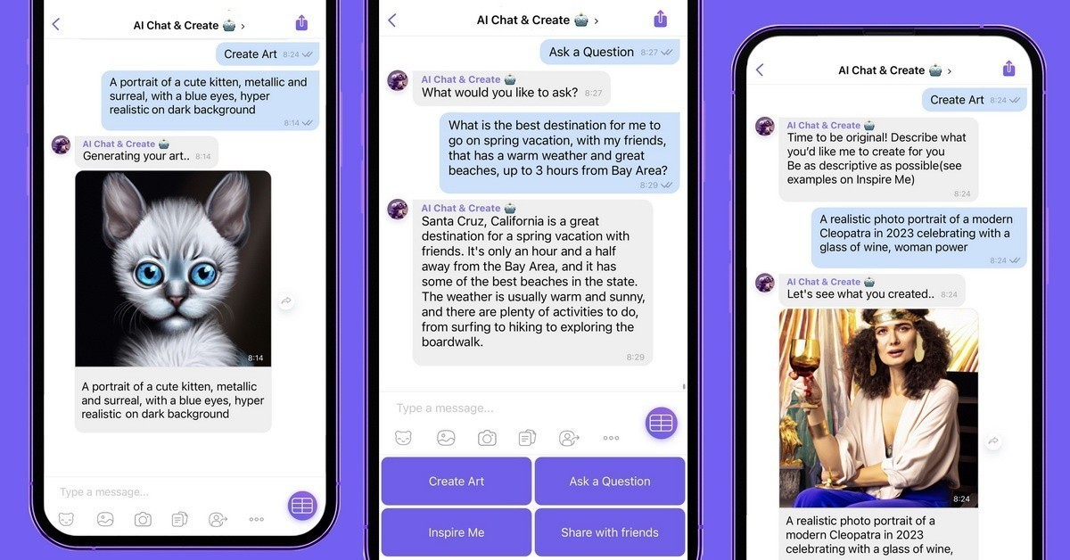 Viber запустил свой чат-бот на основе искусственного интеллекта