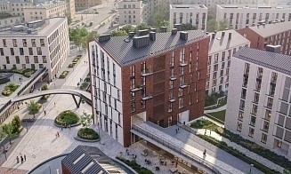 В центре Минска появится необычный дом с пешеходным мостом внутри. Как он будет выглядеть
