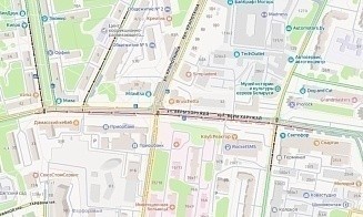 В центре Минска ограничили движение транспорта из-за потопа