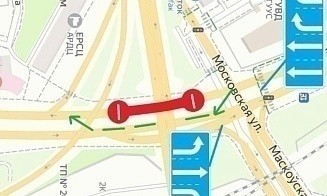 В районе моста на улице Московской в Минске снова меняют схему движения