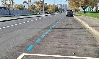На дорогах Минска появится синяя разметка. Для чего ее нанесут