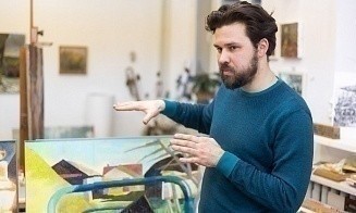 Мастерская с видом на шпиль костела. Побывали в гостях у одного из самых ярких художников современного арта